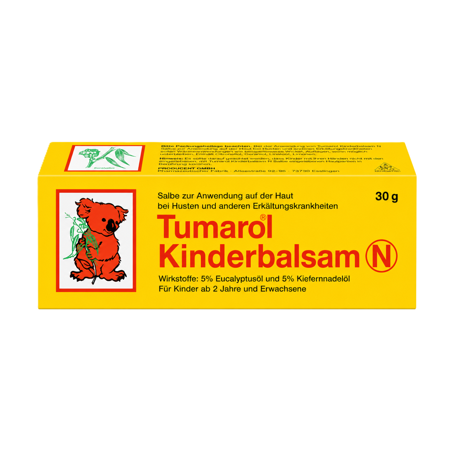 Faltschachtel des Tumarol Kinderbalsams